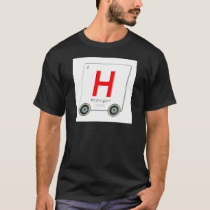 T-shirt Tuile H. en formule hydrogène avec roues dessus. H