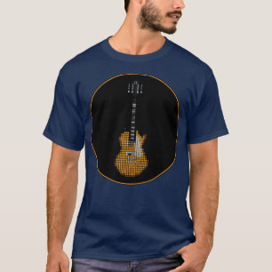 T-shirt Tuile Pixel Slack Goldtop Guitare dans un cercle n