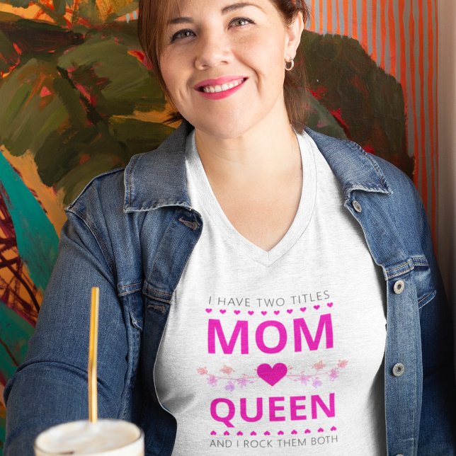 T-shirt Tuiles à rocher Maman & Queen (Rocking Queen)