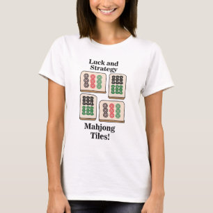 T-shirt Tuiles de Mahjong Chance Stratégie Joueurs Fans