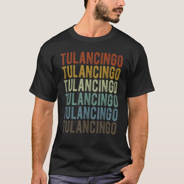 T-shirt Tulancingo City Mexico Retro (Devant)