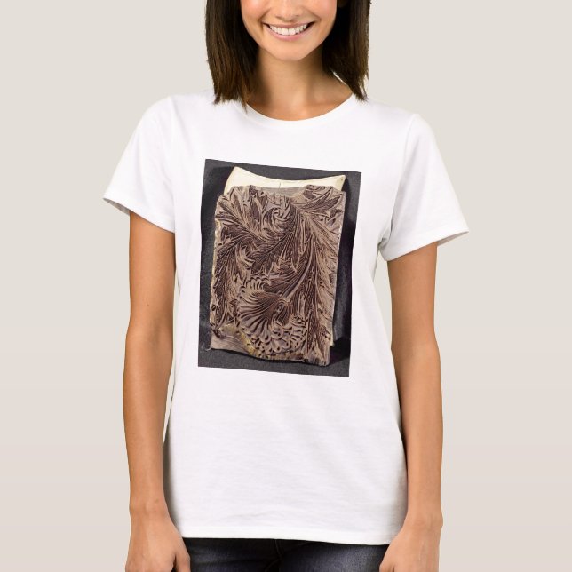 T-shirt Tulip design printing block, 1875 (Devant)