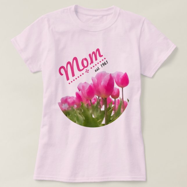 T-shirt Tulip Fête des Mères (Design devant)