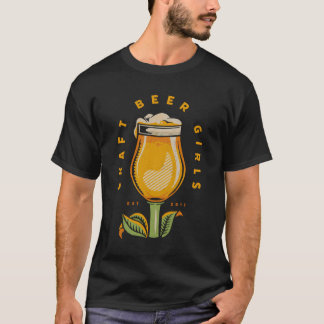 T-shirt Tulip Verre Artisanat Beer Girl