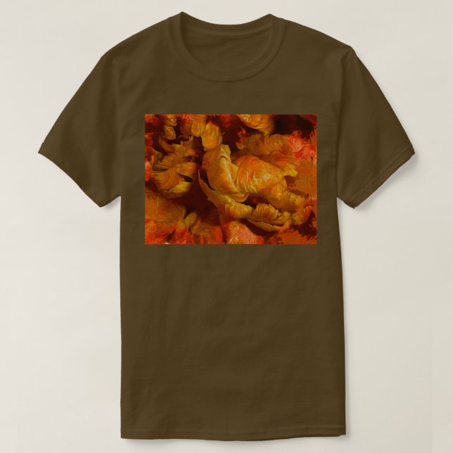 T-shirt Tulipe de curling Abstraite (Design devant)