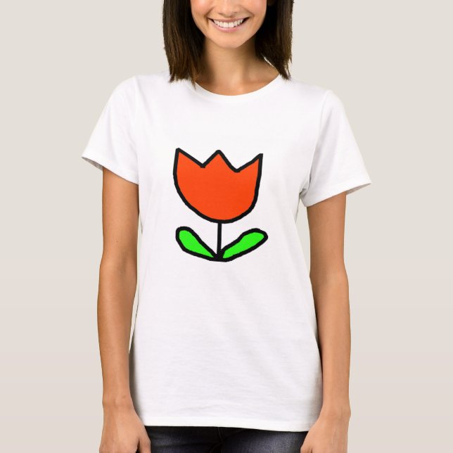 T-shirt Tulipe rouge (Devant)