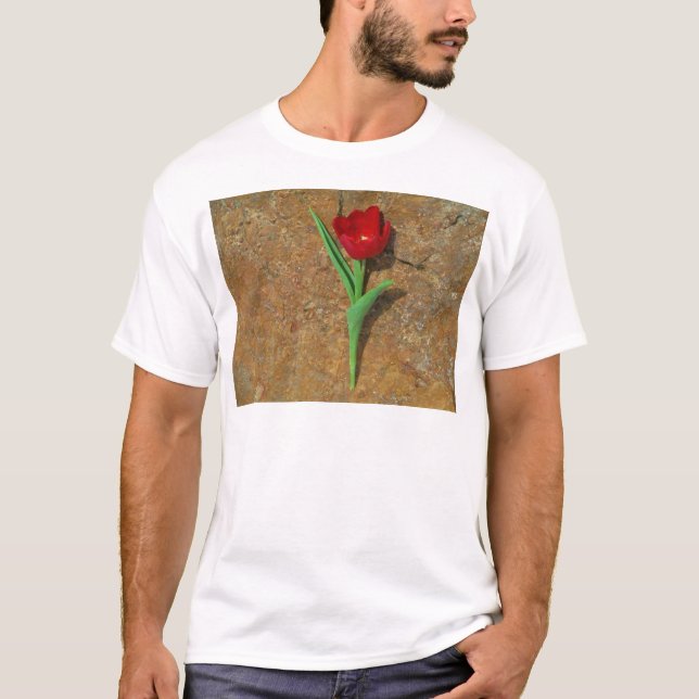 T-shirt Tulipe rouge et jaune (Devant)