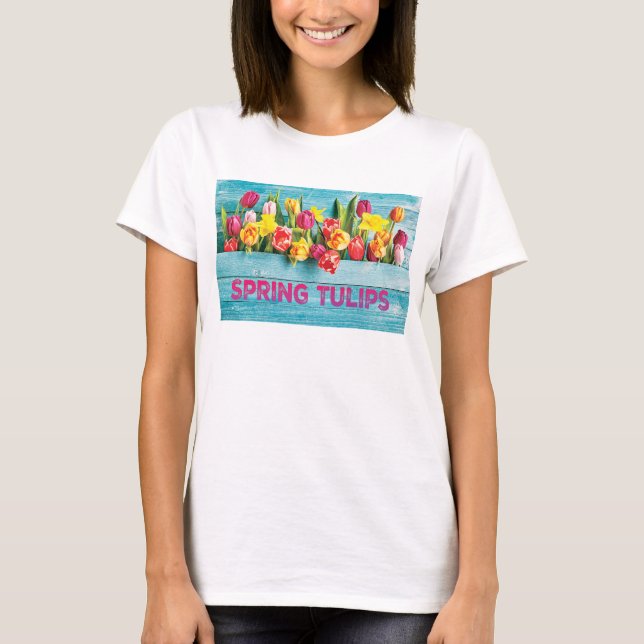 T-shirt Tulipes de printemps (Devant)