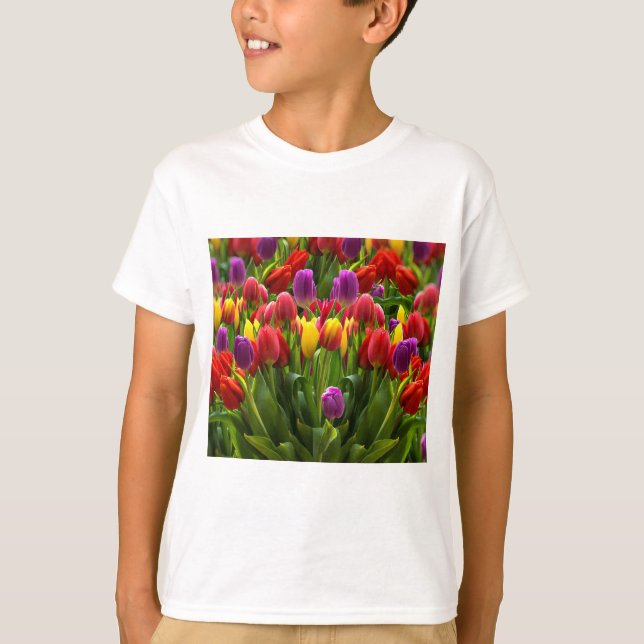 T-shirt Tulipes lumineuses (Devant)