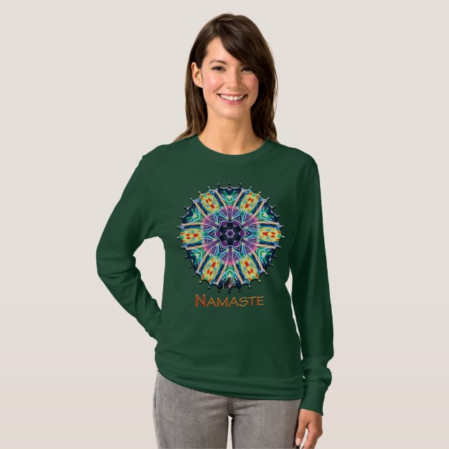 T-shirt Tulipes Namaste Kaléidoscope (Devant entier)