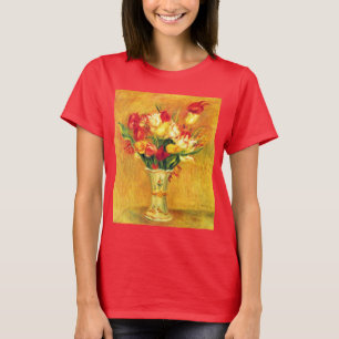 T-shirt Tulipes par Pierre Renoir, Art Impressionniste Vin