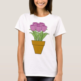 T-shirt Tulipes pourpres