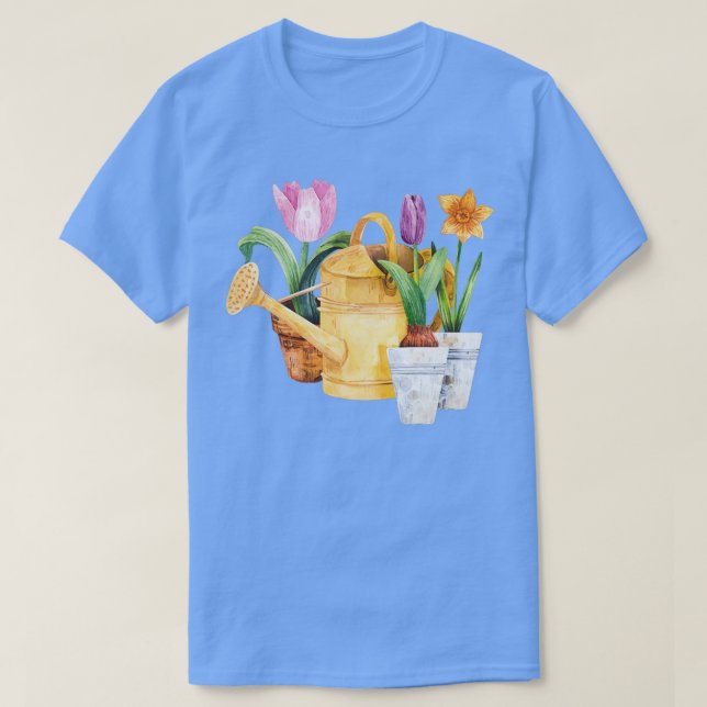 T-shirt Tulipes primitives de printemps et narcisse (Design devant)