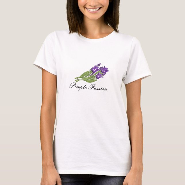 T-shirt Tulipes Purple Passion (Devant)