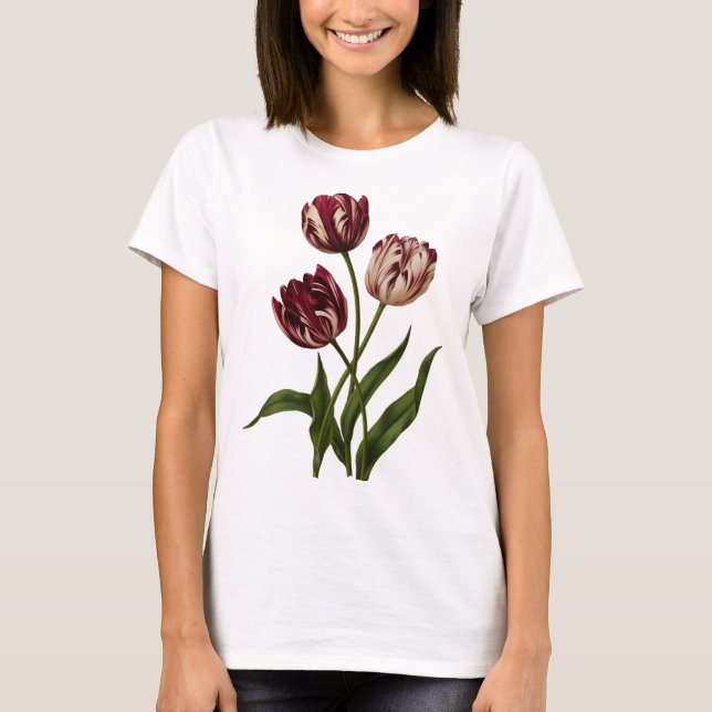 T-shirt Tulipes vintages (Devant)