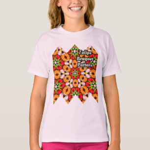 T-shirt Tulips Bouquet Motif