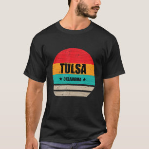 T-shirt Tulsa Oklahoma Retro Vintage Sunset États-Unis Tul