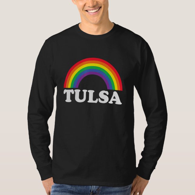 T-shirt Tulsa Rainbow LGBTQ Gay Pride Lesbians Queer (Devant)