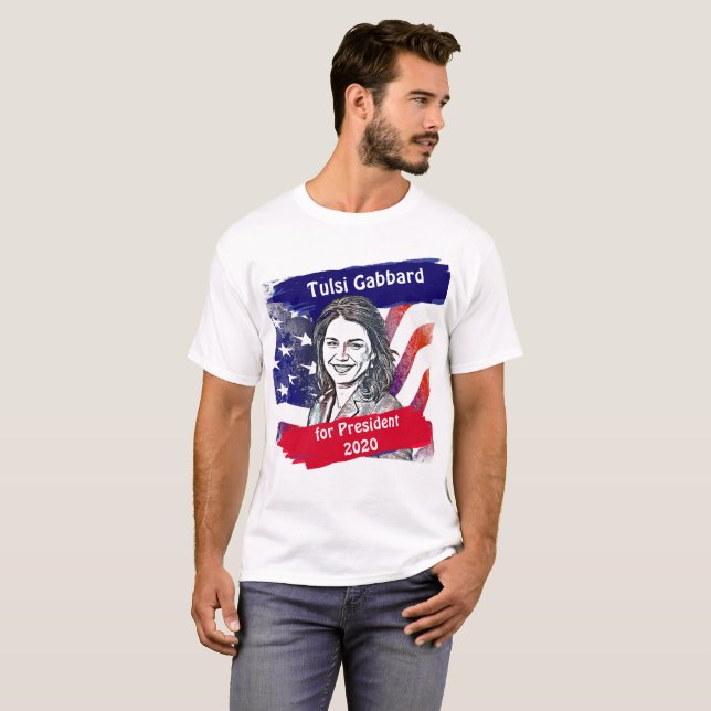 T-shirt Tulsi Gabbard pour l'élection présidentielle de 20 (Devant entier)