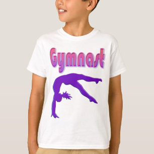 T-shirt Tumbling de gymnastique Violet Métallisé