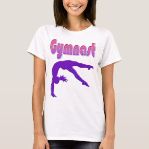 T-shirt Tumbling de puissance de gymnastique violet métall
