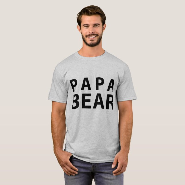 T-shirt Tumblr Papa ours (Devant entier)