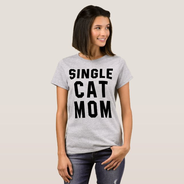 T-shirt Tumblr Single Cat Maman (Devant entier)