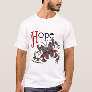 T-shirt Tumeur cérébrale de papillon en verre souillé