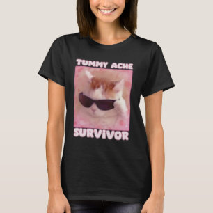 T-shirt Tummy Ache Survivant Chat drôle