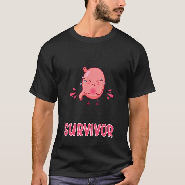 T-shirt Tummy Ache Survivor Stomachache Awareness Apparel  (Devant)