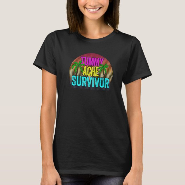 T-shirt Tummy Ache Survivor  Women Stomachache Girls Rainb (Devant)