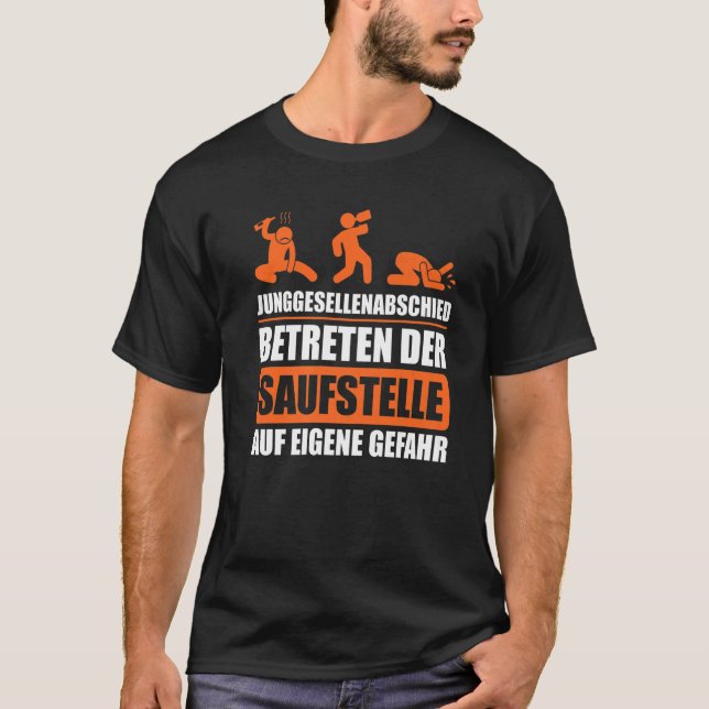 T-shirt Tumulte Jga Hommes Marié Enterrement de Vie de Gar (Devant)