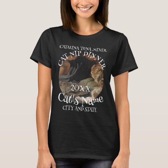 T-shirt Tuna Cat Mixer Best Pet Wine Catalina Memento 2050 (Devant)