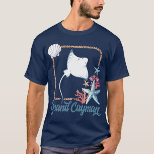 T-shirt Tuna de tortue des îles Grand Caïman Stingray bleu