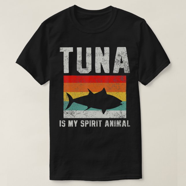 T-shirt Tuna Fishing Retro Vintage (Design devant)