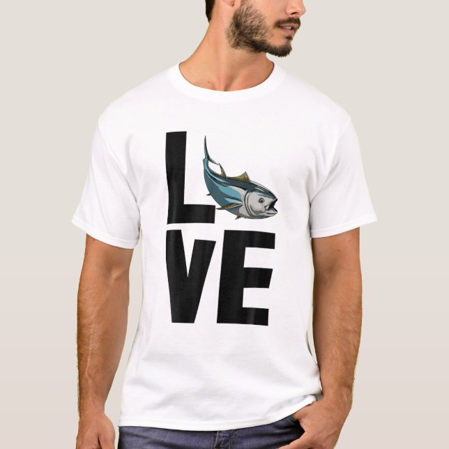 T-shirt Tuna Love Tes Femmes Poisson Hors-Mer Tee - shirts (Devant)