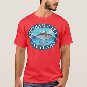 T-shirt Tuna rouge d'Ocean City Maryland
