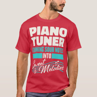 T-shirt Tuner De Piano Transforme Des Notes Arustées En Mé