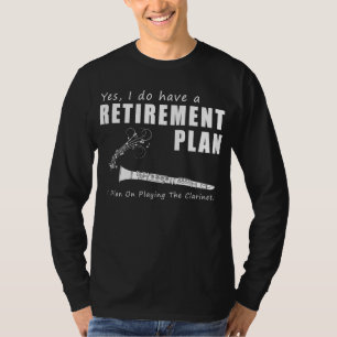 T-shirt Tunes Harmonieuses De Retraite : Clarinet Jouer Fu