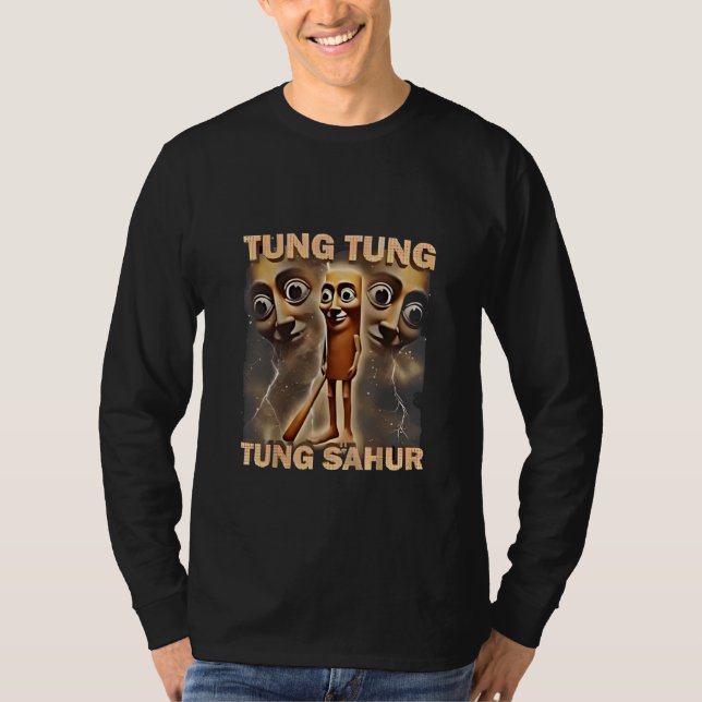 T-shirt Tung tung sahur Brainrot Meme (Devant)