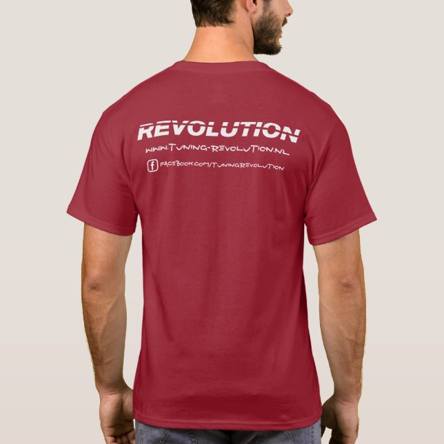 T-shirt Tuning Revolution - Texte blanc - Facebook (Dos)
