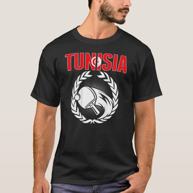 T-shirt Tunisia Ping Pong  Tunisia Table Tennis Team Suppo (Devant)