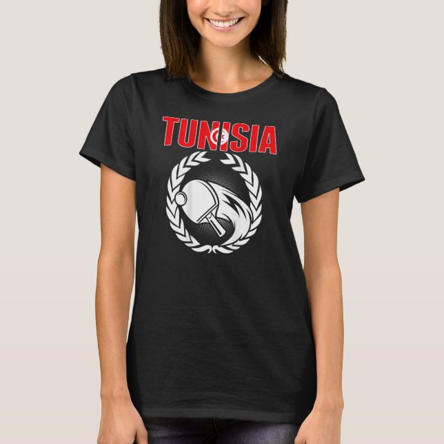 T-shirt Tunisia Ping Pong  Tunisia Table Tennis Team Suppo (Devant)
