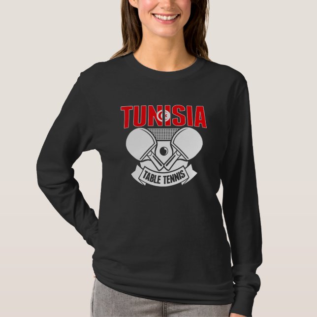 T-shirt Tunisia Ping Pong  Tunisian Table Tennis Team Supp (Devant)