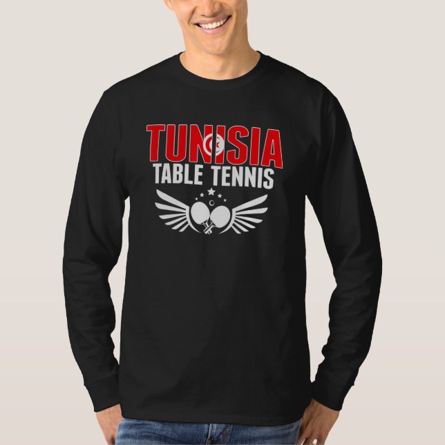 T-shirt Tunisia Table Tennis   Support Tunisian Ping Pong  (Devant)