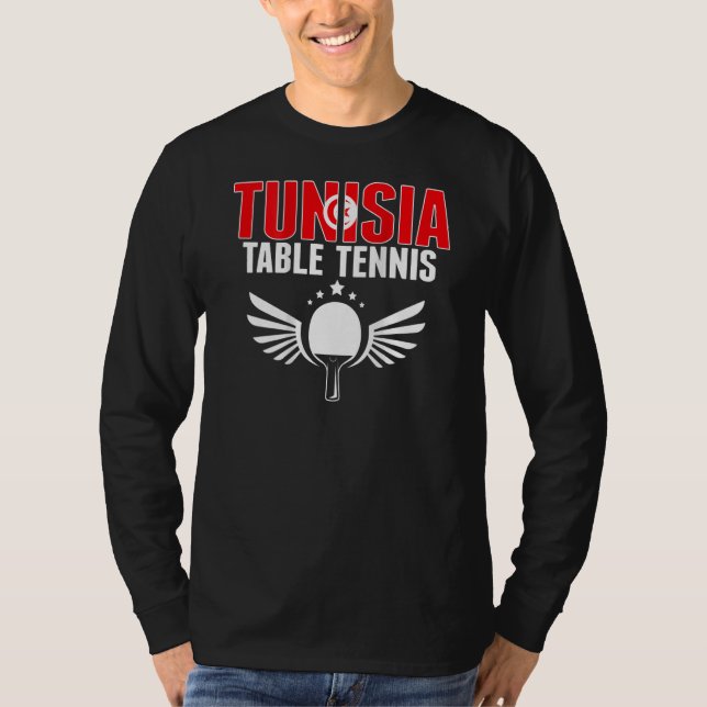 T-shirt Tunisia Table Tennis  Support Tunisian Ping Pong T (Devant)