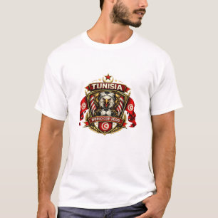 T-shirt Tunisia World Cup 2026 Eagle Crest Football Fan 