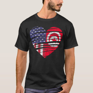 T-shirt Tunisie American Gros Coeur USA Patriot Heritage