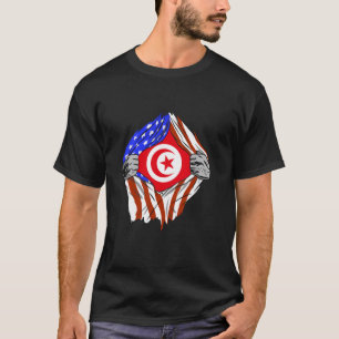 T-shirt Tunisie Amérique États-Unis D'Amérique Poitrine Fi