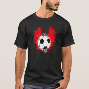 T-shirt Tunisie Drapeau Football Ailes Footba tunisien